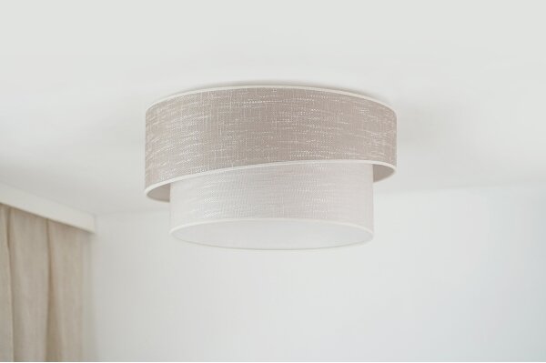 Brilagi - Плафон DOVER SHINE 1xE27/15W/230V Ø 50 см сив/кремав