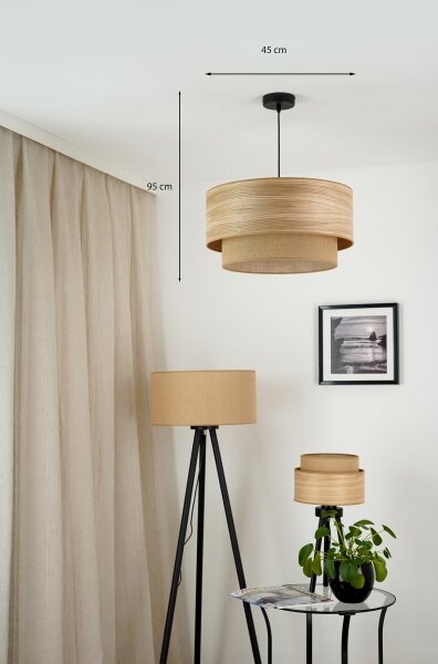 Brilagi - Полилей MONTANA BOHO 1xE27/15W/230V, Ø 45 см, кафяв/черен