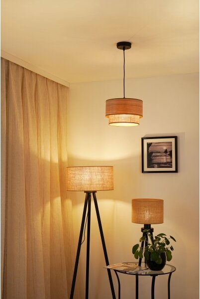 Brilagi - Полилей Montana Boho 1xE27/15W/230V, Ø 25 см, кафяв/черен