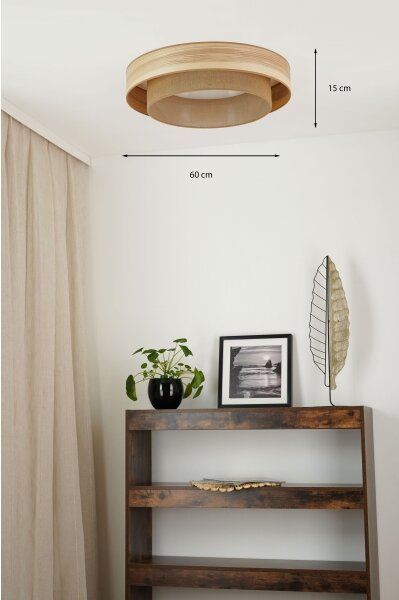 Brilagi - LED таванно осветление MONTANA BOHO LED/26W/230V пр. 60 см кафяво