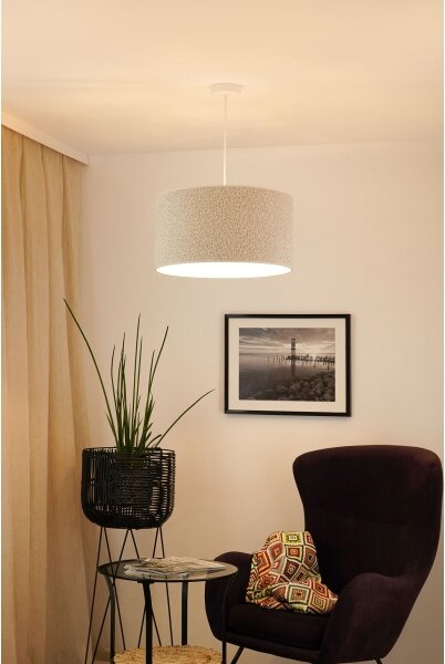 Brilagi - Пендел BOUCLE ROLLER 1xE27/15W/230V Ø 45 см кремав