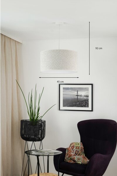 Brilagi - Пендел BOUCLE ROLLER 1xE27/15W/230V Ø 45 см кремав