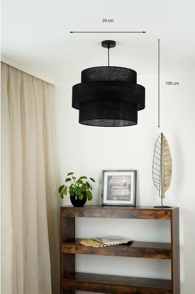 Brilagi - Полилей SPACE YUTE 1xE27/15W/230V, Ø 50 см, черен