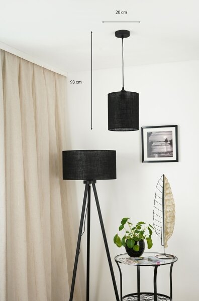 Brilagi - Полилей TUBES 1xE27/15W/230V, Ø 20 см, черен