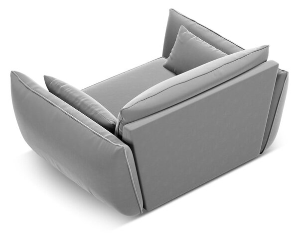 Светлосиво кадифено кресло Vanda – Mazzini Sofas