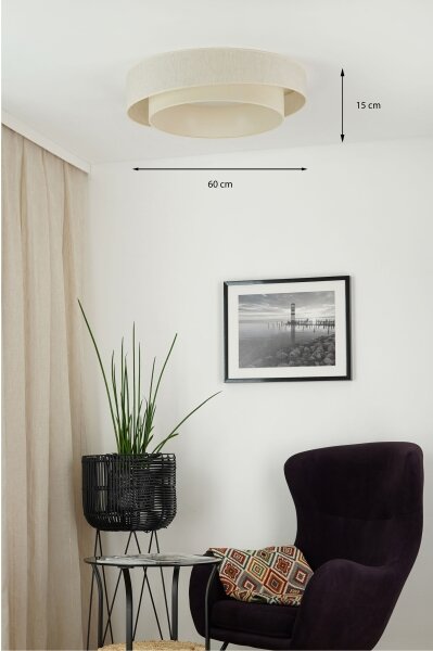 Brilagi - LED Плафониера SHINE LED/26W/230V Ø 60 см кремав