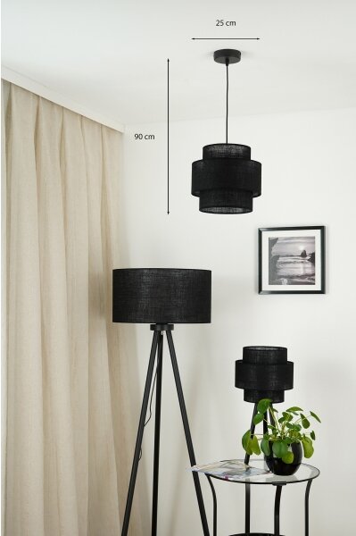 Brilagi - Полилей SPACE YUTE 1xE27/15W/230V, Ø 25 см, черен