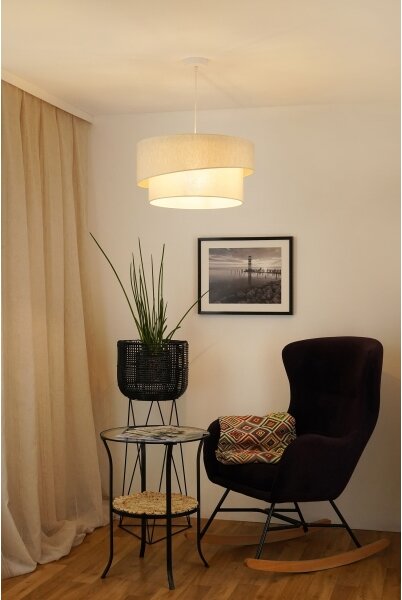 Brilagi - Пендел SHINE 1xE27/15W/230V Ø 50 см кремав