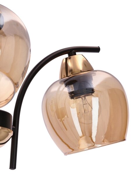Висящ полилей MERRA 3xE27/40W/230V черен/бежов