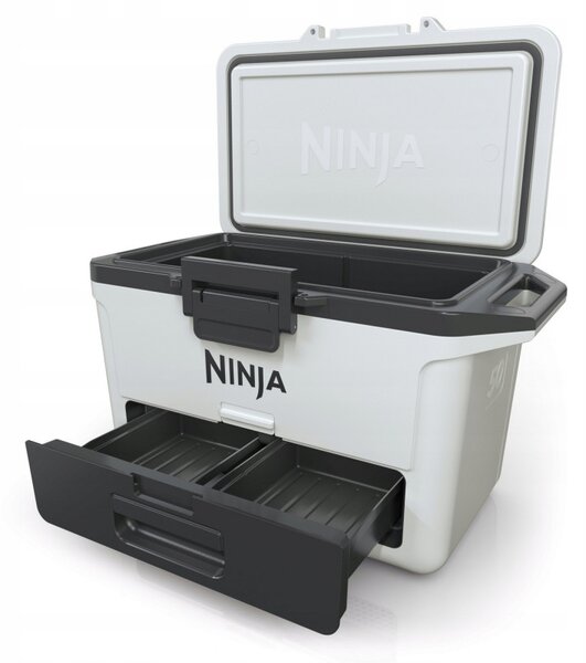 Хладилна кутия Ninja FrostVault FB151EUWH, 47 л, Пасивна, 80 кена, Поддържа лед до 6 дни, Сухо отделение, Бял