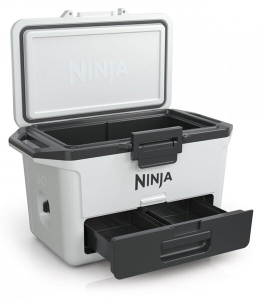 Хладилна кутия Ninja FrostVault FB151EUWH, 47 л, Пасивна, 80 кена, Поддържа лед до 6 дни, Сухо отделение, Бял