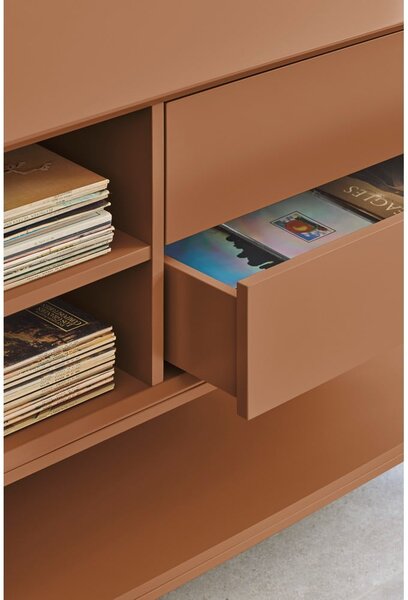 Маса за телевизор в тухлен цвят 175x74x45 cm Platt – Teulat