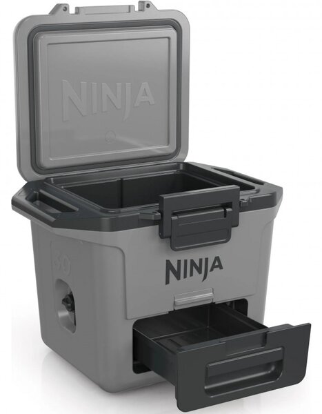 Хладилна кутия Ninja FrostVault FB131EUGY, 28 л, Пасивна, 48 кена, Поддържа лед до 5 дни, Сухо отделение, Сив