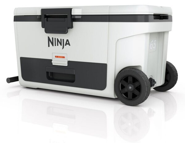 Хладилна кутия Ninja FrostVault FB265EUUKWH, 61.5 л, Пасивна, 97 кена, Поддържа лед до 6 дни, Сухо отделение, Колела, Бял