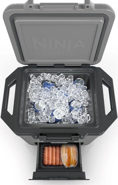 Хладилна кутия Ninja FrostVault FB131EUGY, 28 л, Пасивна, 48 кена, Поддържа лед до 5 дни, Сухо отделение, Сив