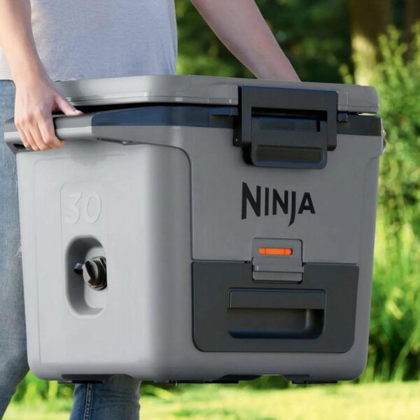 Хладилна кутия Ninja FrostVault FB131EUGY, 28 л, Пасивна, 48 кена, Поддържа лед до 5 дни, Сухо отделение, Сив