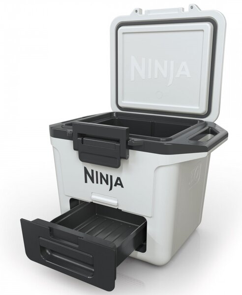 Хладилна кутия Ninja FrostVault FB131EUWH, 28 л, Пасивна, 48 кена, Поддържа лед до 5 дни, Сухо отделение, Бял