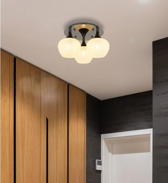 Globo 15548-3DK - Полилей за повърхностен монтаж MAXY 3xE27/40W/230V антрацит