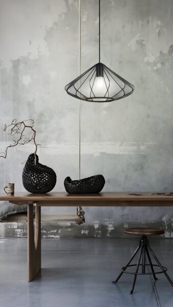 Eglo 43995 - Пендел DOLWEN 1xE27/40W/230V Ø 42,5 см черен
