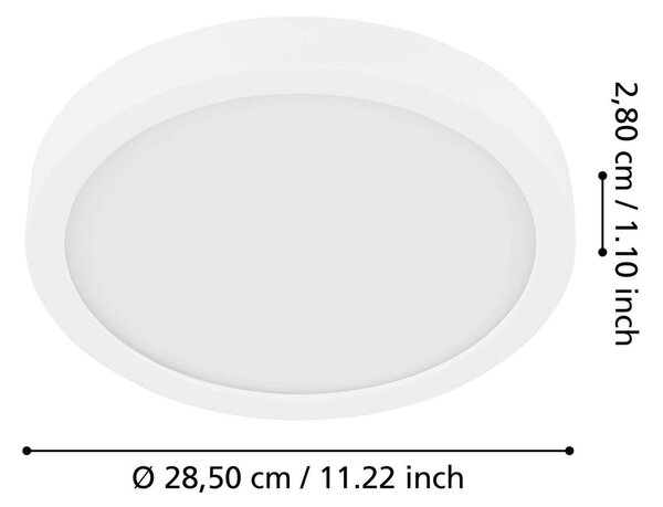 Бяло LED осветително тяло за таван FUEVA 5 – EGLO