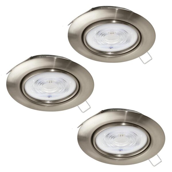 Eglo 901757 - К-кт 3x LED Лампа за окачен таван FAVAZZINA 1xGU10/4W/230V хром