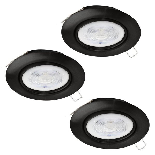 Eglo 901755 - К-кт 3x LED Лампа за окачен таван FAVAZZINA 1xGU10/4W/230V черен
