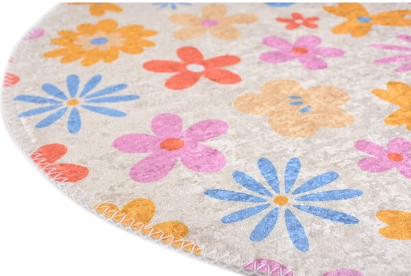 Детски килим подходящ за пране ø100 cm Joyfull Garden – Vitaus