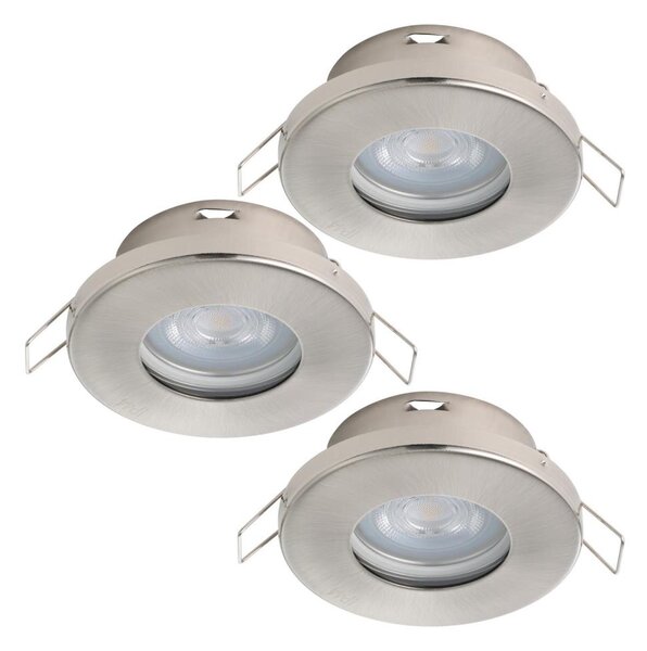 Eglo 901761 - К-кт 3xLED Лампа за баня FAVAZZINA 1xGU10/4W/230V IP44 хром