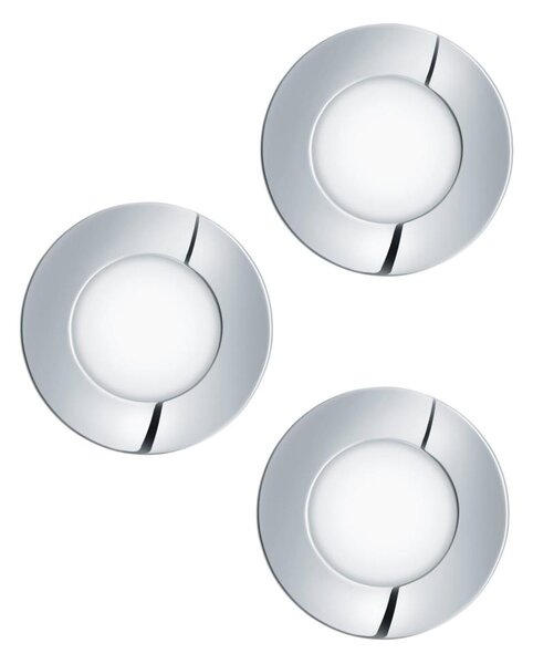 Eglo 98635 - Комплект от 3 енергоспестяващи LED осветителни тела за баня FUEVA, 2,8 W, 230 V, IP44, хром