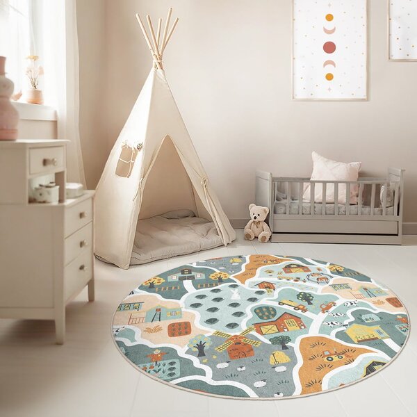 Детско килимче за игра подходящо за пране ø150 cm Farmer's Life – Mila Home