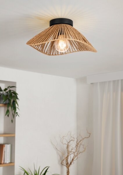 Eglo 44071 - Плафон LAVISTER 1xE27/60W/230V кафяв