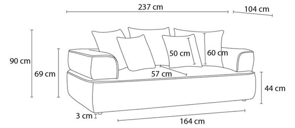 Зелен шенилов диван 237 cm Whesley – Bobochic Paris