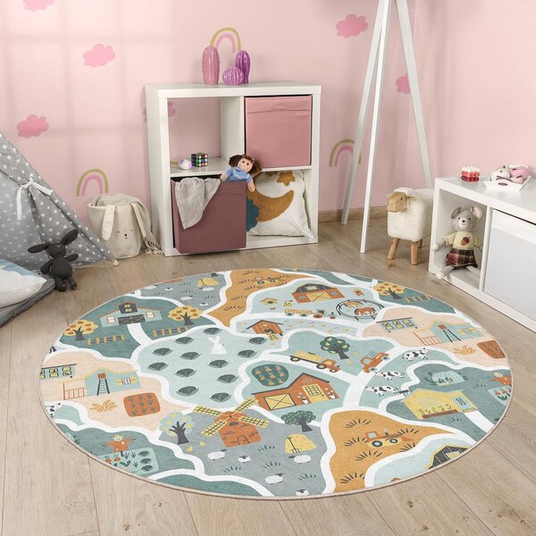 Детско килимче за игра подходящо за пране ø150 cm Farmer's Life – Mila Home