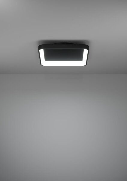Eglo 901252 - LED Димируем плафон LORETELLO LED/12W/230V черен + д.у