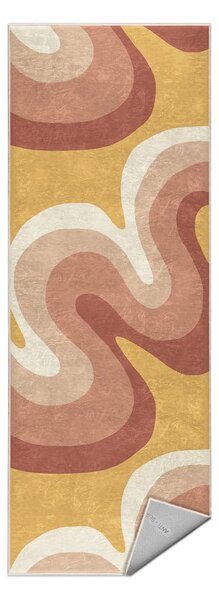 Пътека подходяща за пране в цвят жълта охра и сиво-розова 80x200 cm Strawberry Creamsicle – Mila Home