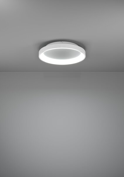 Eglo 901248 - LED Димируем плафон LORETELLO LED/12W/230V бял + д.у