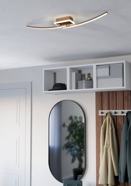 Eglo 901219 - LED Плафониера LUNGOLAGO LED/12W/230V 4000K меден
