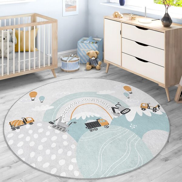 Детски килим подходящ за пране ø120 cm Snowy Hills – Mila Home