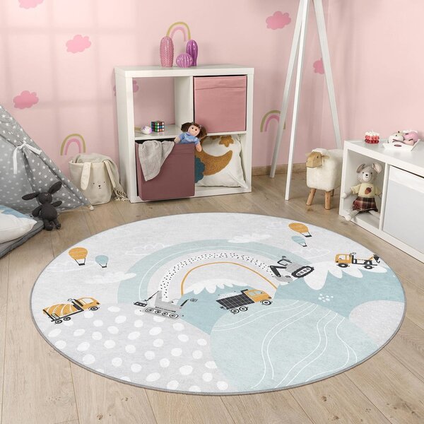 Детски килим подходящ за пране ø120 cm Snowy Hills – Mila Home