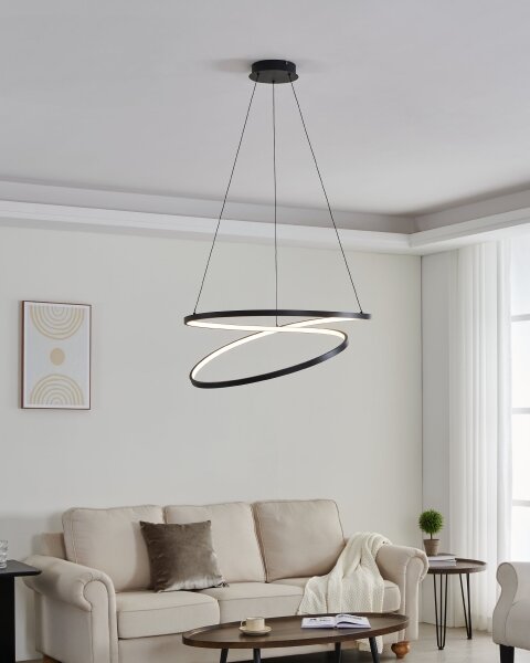 Eglo 901138 - LED Пендел RUOTALE LED/42W/230V 3000K черен