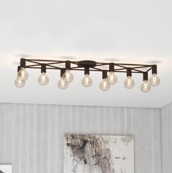 Eglo 43722 - Плафон SPEKE 11xE27/40W/230V черен