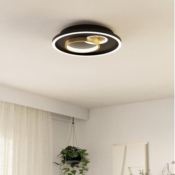 Eglo 901244 - LED таванно осветително тяло TIRIOLO LED/14W/230V+LED/8,5W черно/златно