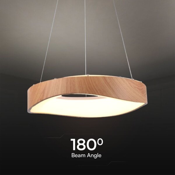 LED Пендел LED/18W/230V 3000K ø 40 см кафяв