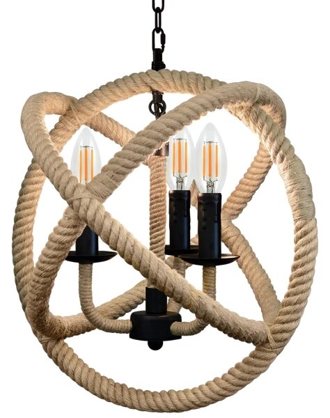 LED Пендел ROPE GLOBO 3xE14/4,3W/230V