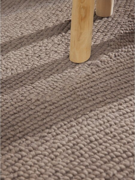 Кафяво-сив ръчно изработен вълнен килим 80x150 cm Calmio – Hanse Home