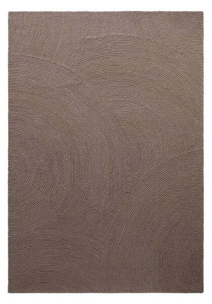 Кафяво-сив ръчно изработен вълнен килим 80x150 cm Calmio – Hanse Home