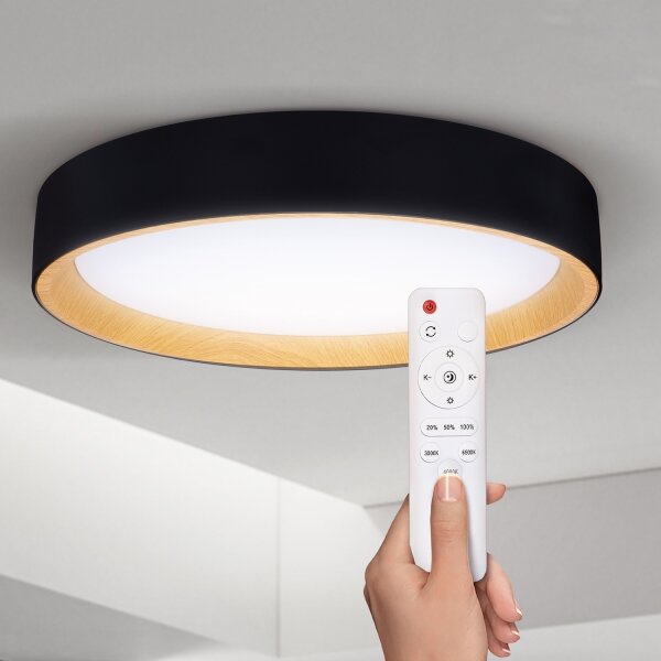 Brilagi-LED Димируема лампа LARIOS LED/60W/230V 3000-6500K ø 49 см черен + д.у