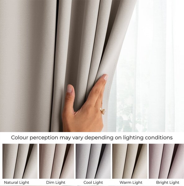 Бежово затъмняващо перде 140x175 cm Kierra – Restilo