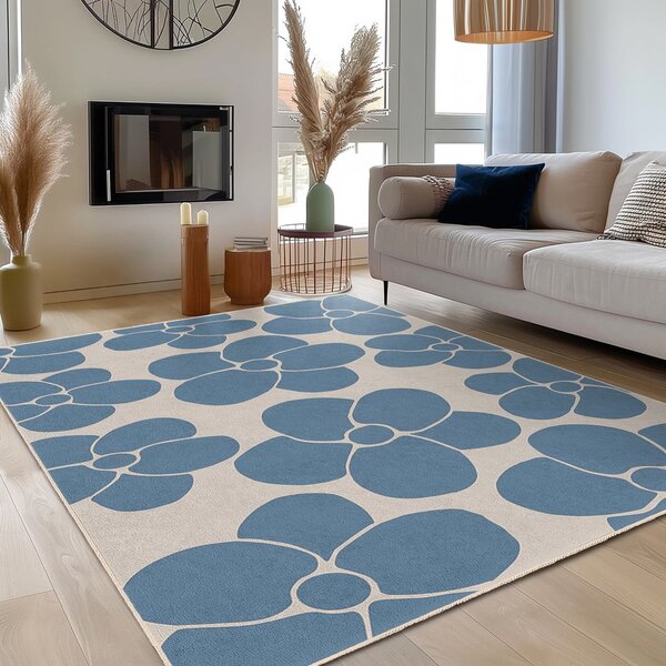 Синя пътека подходяща за пране 80x200 cm Blue Meadow – Mila Home
