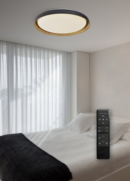 Top Light-LED Димируем плафон SATELLITE LED/36W/230V 3000-6500K черен + д.у